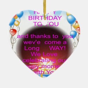 Décoration En Céramique Joyeux anniversaire pour vous