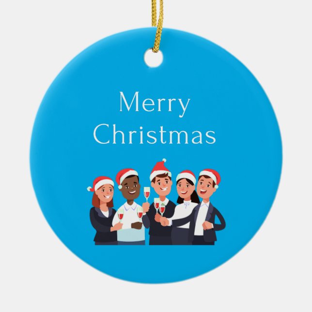 Décoration En Céramique joyeux équipage de noël 2022 (Devant)