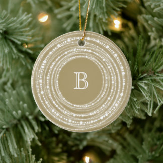 Décoration En Céramique Joyeux Et Lumineux Étincelles Monogramme Photo de