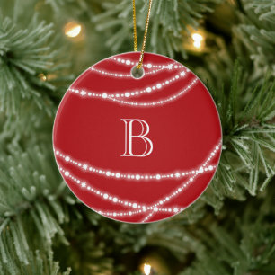 Décoration En Céramique Joyeux Et Lumineux Étincelles Monogramme Photo de