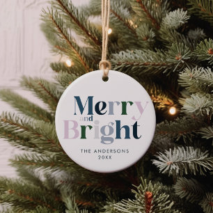 Décoration En Céramique Joyeux Et Lumineux Noël De Famille