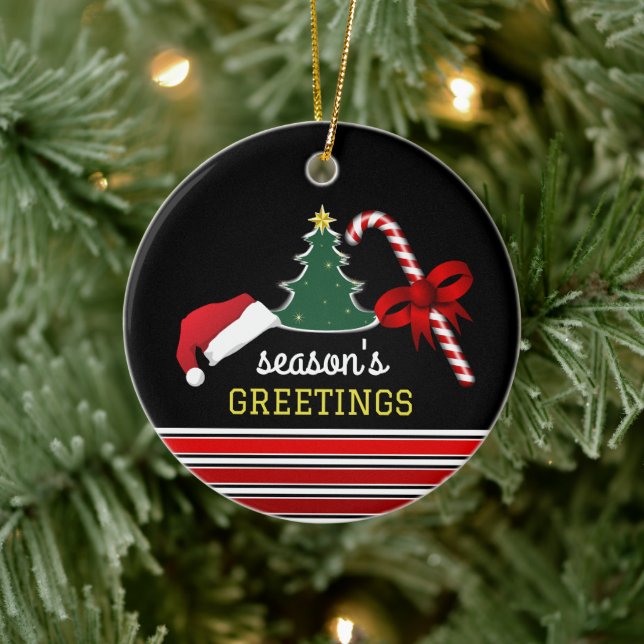 Décoration En Céramique Joyeux et lumineux, photo de Noël (Arbre)