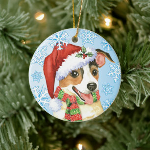Décoration En Céramique Joyeux Howlidays Jack Russell Terrier