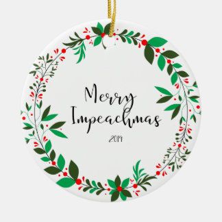 Décoration En Céramique Joyeux Impeachmas 2019 commémoratif de l'Impeach T