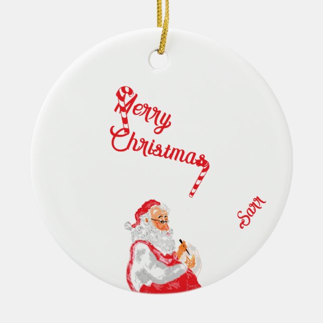 Décoration En Céramique : Joyeux Noël (Devant)