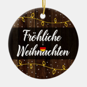 Décoration En Céramique Joyeux Noël allemand, Fröhliche Weihnachten