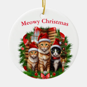 Décoration En Céramique Joyeux Noël animaux
