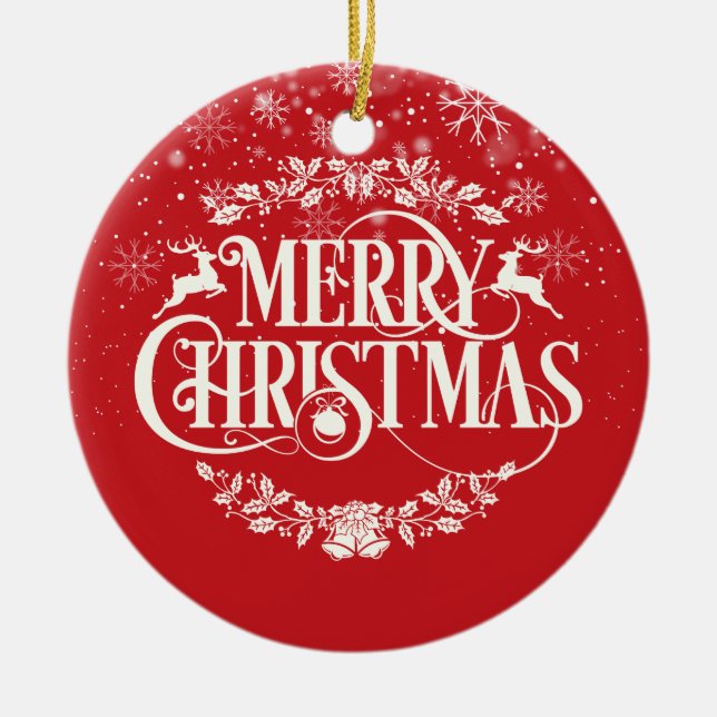 Décoration En Céramique Joyeux Noël au monde meilleur jamais oncle définit (Devant)