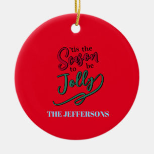 Décoration En Céramique Joyeux Noël Bonne Année en famille