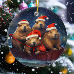 Décoration En Céramique Joyeux Noël Capybara<br><div class="desc">Cette conception peut être personnalisée en choisissant l'option Modifier la conception. Vous pouvez également transférer sur d'autres objets. Contactez-moi à l'adresse colorflowcreations@gmail.com ou utilisez l'option conversation en haut de la page si vous souhaitez avoir cette conception sur un autre produit ou avez besoin d'aide. Voir d'autres de mes dessins ou...</div>