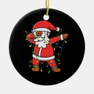 Décoration En Céramique Joyeux Noël Dabing Père Noël Christmas Tree Lig