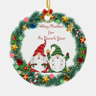 Décoration En Céramique Joyeux Noël de Notre Gnome à Tes