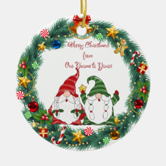 Décoration En Céramique Joyeux Noël de notre gnome au vôtre sur un