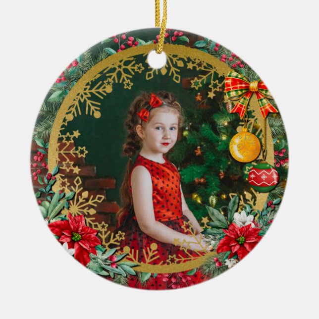 Décoration En Céramique Joyeux Noël et Joyeux Nouvel An par amour (Devant)