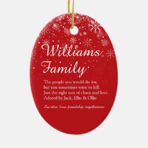 Décoration En Céramique Joyeux Noël Famille Définition Flèches de neige