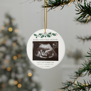 Décoration En Céramique Joyeux Noël grand-mère bébé Ultrasound