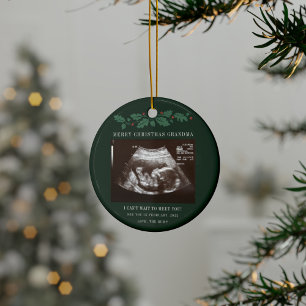 Décoration En Céramique Joyeux Noël Grand-mère Échographie de grossesse