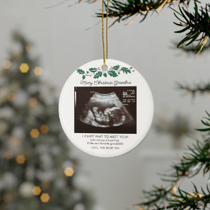 Décoration En Céramique Joyeux Noël Grand-mère Échographie de grossesse