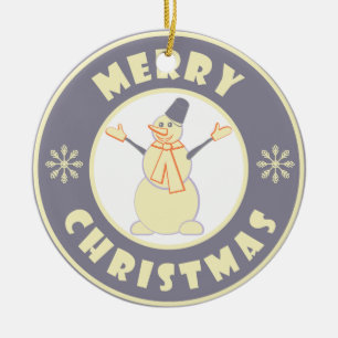 Décoration En Céramique Joyeux Noël heureux bonhomme de neige célèbre styl