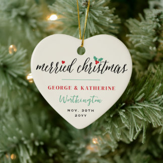 Décoration En Céramique Joyeux Noël Holly Mistletoe Mariage photo