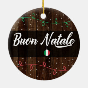 Décoration En Céramique Joyeux Noël italien, Buon Natale