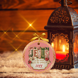 Décoration En Céramique Joyeux Noël Jésus est la raison de la saison