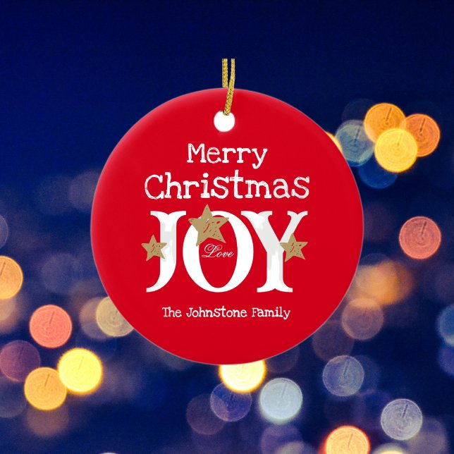 Décoration En Céramique Joyeux Noël Joie Simple Élégant Rouge (A lovely, bright and cheerful Ceramic Ornament to decorate the holidays.)