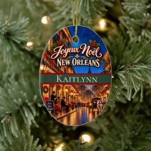 Décoration En Céramique Joyeux Noël La Nouvelle-Orléans Noël vintage