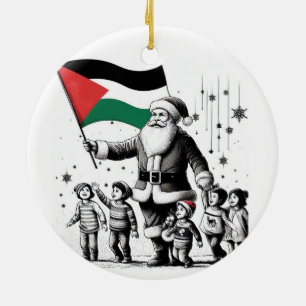 Décoration En Céramique Joyeux Noël, Palestine : Juste Cause Unity Ornam