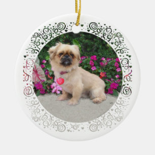 Décoration En Céramique Joyeux Noël Pekingese
