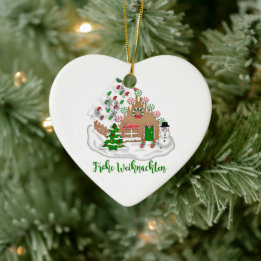 Décoration En Céramique Joyeux Noël pendentif en forme de coeur en céramiq