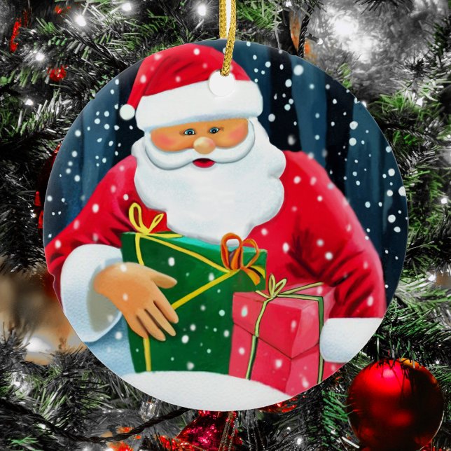 Décoration En Céramique Joyeux Noël - Père Noël (Créateur téléchargé)