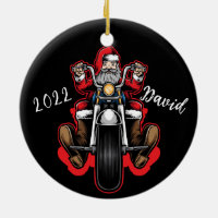 Joyeux Noël personnalisé Père Noël Biker