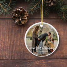 Joyeux Noël Photo Rond | Famille Personnalisée