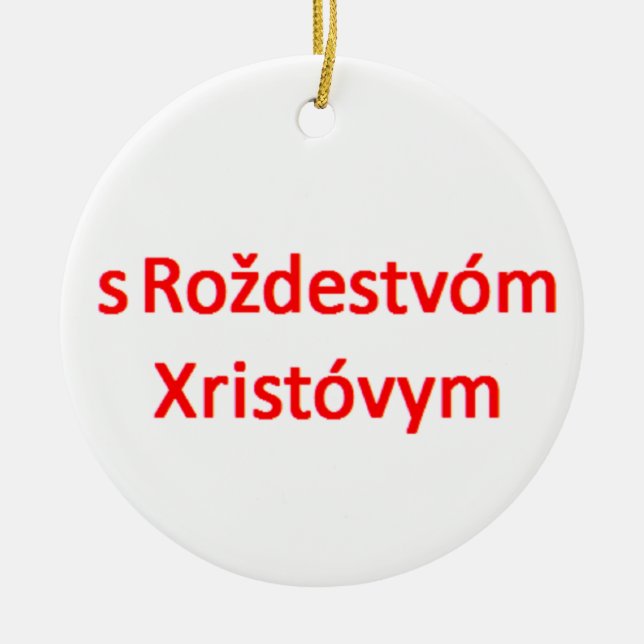 Décoration En Céramique Joyeux Noël russe (Devant)