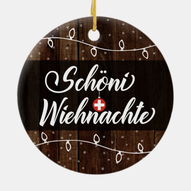 Décoration En Céramique Joyeux Noël suisse, Schöni Wiehnachte (Dos)