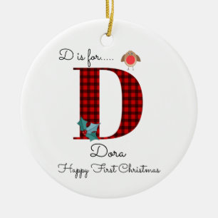 Décoration En Céramique Joyeux palmier de la sériole de Noël