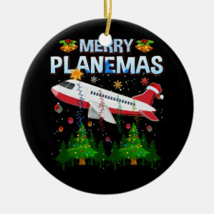 Décoration En Céramique Joyeux Planesmas Plan Famille Noël Pour Pilote