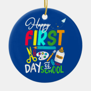 Décoration En Céramique Joyeux premier jour d'école pour garçons filles et