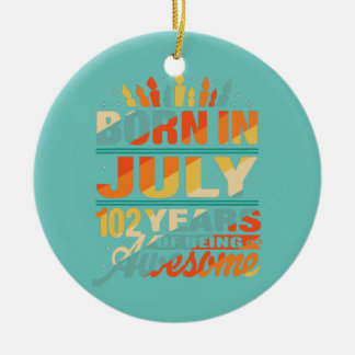 Décoration En Céramique Juillet 1920 102 Ans 102e Anniversaire Cadeaux