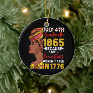 Décoration En Céramique Juneteenth Parce que mes ancêtres n'étaient pas li