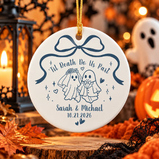Décoration En Céramique Jusqu'à ce que la mort nous sépare Halloween perso