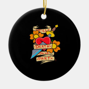 Décoration En Céramique Jusqu'à la mort Faisons-nous partie Tatouage Vinta