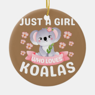Décoration En Céramique Juste Une Fille Qui Aime Koala Bear Papa Maman Gar