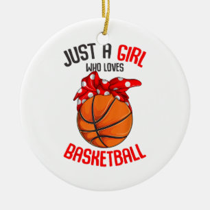 Décoration En Céramique Juste une fille qui aime la fille de basket-ball