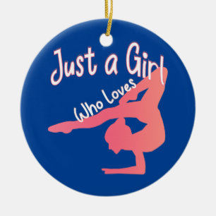 Décoration En Céramique Juste une fille qui aime la gymnastique au sol qui
