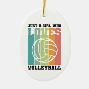 Décoration En Céramique Juste une fille qui aime le volleyball