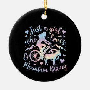 Décoration En Céramique Juste une fille qui aime les ânes et le VTT