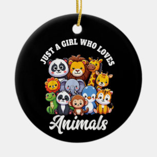 Décoration En Céramique Juste une fille qui aime les animaux sauvages mign
