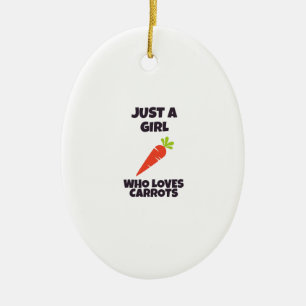 Décoration En Céramique Juste une fille qui aime les carottes